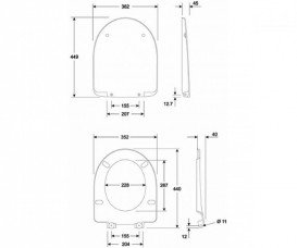 Сиденье с крышкой для унитаза Kolo Nova Pro антибактериальное Soft-Close M30114000
