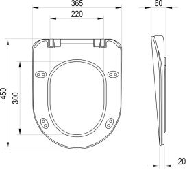 Сиденье с крышкой для унитаза Ravak Endo Soft-Close дюропласт белый X01722