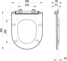 Сиденье с крышкой для унитаза Ravak Ypsilon Soft-Close дюропласт белый X01961
