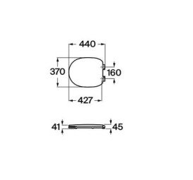 Сиденье с крышкой для унитаза Roca Carmen Soft-Close Supralit черный глянцевый A801B5256B