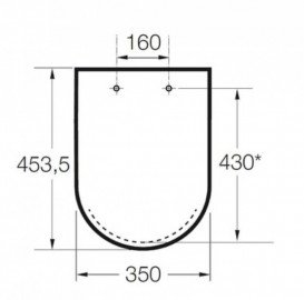 Сидіння з кришкою для унітазу Roca Gap з функцією Soft Close легкосьемная дюропласт білий A80148200U