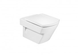 Сидіння з кришкою для унітазу Roca Hall антибактеріальне покриття дюропласт білий A80162B004