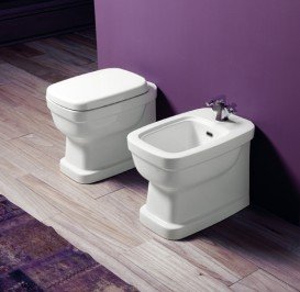 Сиденье с крышкой для унитаза Simas Evolution терморезина белый петли хром EVO003