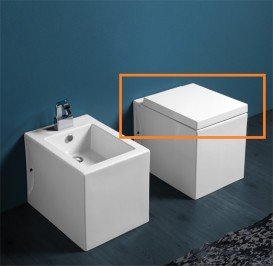 Сиденье с крышкой для унитаза Simas Frozen с микролифтом терморезина белый FZ 004