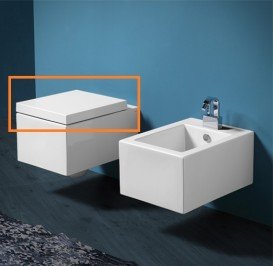 Сиденье с крышкой для унитаза Simas Frozen с микролифтом терморезина белый FZ 004