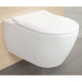 Сиденье с крышкой для унитаза Villeroy & Boch Subway SlimSeat SoftClosing дюроспласт альпийский белый 9M65S101