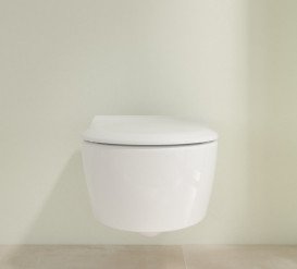 Сидіння з кришкою для унітазу Villeroy&Boch Avento SlimSeat Soft Close дюроспласт альпійський білий 9M87S101