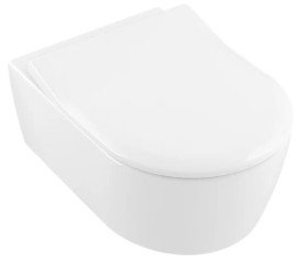 Сидіння з кришкою для унітазу Villeroy&Boch Avento SlimSeat Soft Close дюроспласт альпійський білий 9M87S101