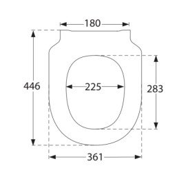 Сиденье с крышкой для унитаза Villeroy & Boch Subway 3.0 дюроспласт альпийский белый 8M42S101