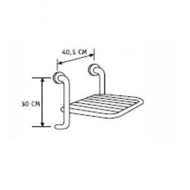 Сидіння складне для душа Hatria Autonomy метал Y0DY