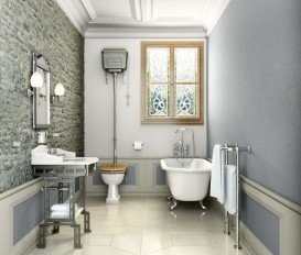 Сидіння-трон для унітазу з високим бачком Burlington масив дерева золотистий дуб S14