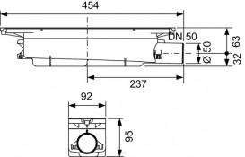 Сифон для душового лотка TECE TECEdrainprofile стандартний DN 50 бічній слив 673002