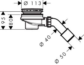 Сифон для душового піддону Hansgrohe Axor Staro матовий білий 42542700