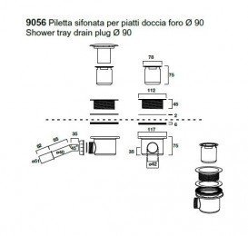Сифон для душевого поддона Kerasan Retro цвет бронза 905693