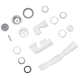 Сифон для душевого поддона Kroner KRP ST02 с ревизией пластик/нержавеющая сталь CV032070