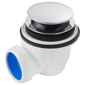 Сифон для душевого поддона Kroner KRP ST08 с системой СІіск-СІас пластик хром CV032071