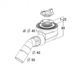 Сифон для душового піддону Radaway 5SL1