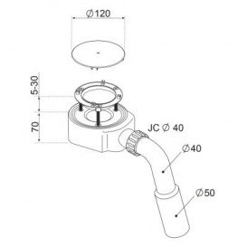 Сифон для душевого поддона Radaway R500 Slim хром 5902738041438