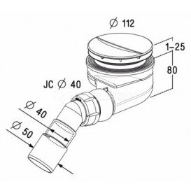 Сифон для душевого поддона Radaway Turboflow TB90 хром 5902738033136
