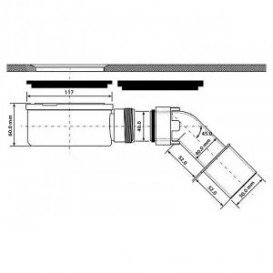 Сифон для душевого поддона Roca плоский A27L027000