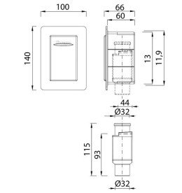 Сифон для кондиціонера прихованого монтажу Styron пластик білий STY-300-KLE+MD