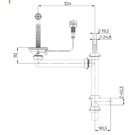Сифон для кухонного миття Fisc Italiana Premium 1K Auto автоматичний однокамерний хром 01629-1