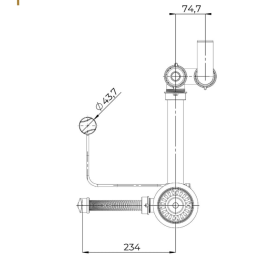 Сифон для кухонного миття Fisc Italiana Premium 1K Auto автоматичний однокамерний хром 01629-1