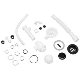 Сифон для кухонної мийки Kroner KRP KS02R-1BLK 3½''х40/50 мм з відводом для пральної машини CV034317