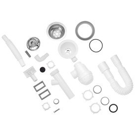 Сифон для кухонного миття Kroner KRP KS02-1 3½''х40/50 мм з відведенням для пральної машини CV032075