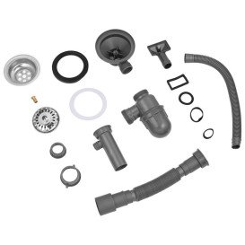 Сифон для кухонної мийки Kroner KRP Siphon-011 3½''х40/50 мм сірий CV023014