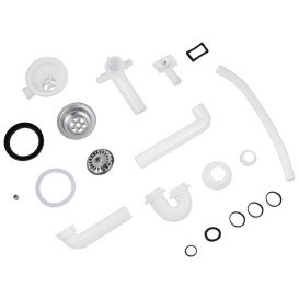 Сифон для кухонного миття Kroner KRP Siphon-010 3½''х40/50 мм пластик/нержавіюча сталь CV031203