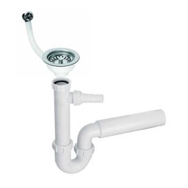 Сифон для кухонної мийки McAlpine HC7+FSW50P-25 со сливом 1 1/2х50 мм пластик А0047315