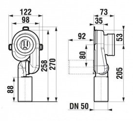 Сифон для пісуара Jika Golem пластик H8920030000001