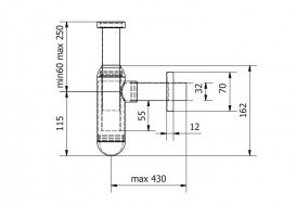 Сифон для раковини ArtCeram Jazz чорний матовий ACA060 17