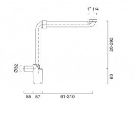 Сифон для раковини Catalano пластик білий 5SFSP00