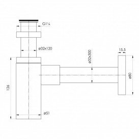 Сифон для раковини Imprese Grafiky пляшковий чорний ZMK041807600