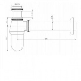 Сифон для раковины Fiore латунь хром 35SIF001