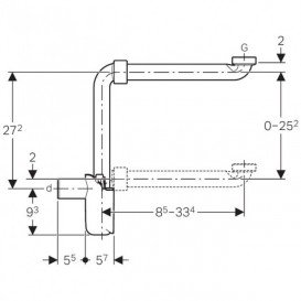 Сифон для раковини Geberit із занурювальним трубкою d32 білий 151.116.11.1