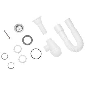 Сифон для раковини Kroner KRP TB06 1¼х32х50 пластик/нержавіюча сталь CV032108