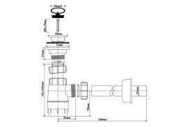 Сифон для раковини McAlpine 1¼ низький HC1L