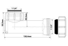 Сифон для раковины McAlpine с самозакрывающимся клапаном 1¼ пластик белый WHB1-40