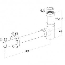 Сифон для раковини Radaway латунь хром L3550