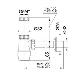 Сифон для раковини Styron пластик білий STY-533-2