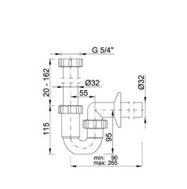 Сифон для раковини Styron пластик білий STY-638-32-2