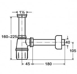 Сифон для раковини Viega 1½ білий 119270