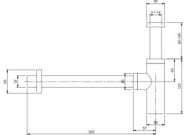 Сифон для раковини Villeroy & Boch Universal Taps & Fittings матовий чорний TVC000004000K5