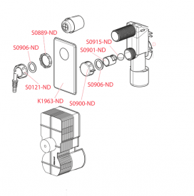Сифон для сбора конденсата AlcaPlast под штукатурку нержавеющая сталь AKS7