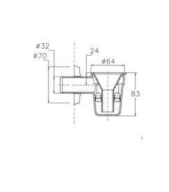 Сифон для дренажу та збору конденсату MCH з лійкою поліпропілен білий CH-517-1