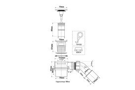Сифон для ванны McAlpine со скрытым переливом белый глянцевый HC26-IOFS-95-WH