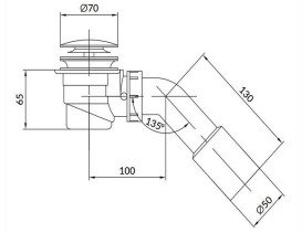 Сифон для ванны Miraggio сlick-сlack хром 44924